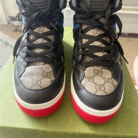 Gucci Other - Gucci High-Top Sneakers - Black and Red “Basket”